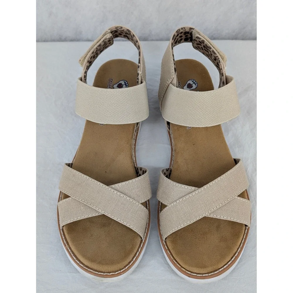 BOBS Skechers Desert Kiss Sandals Natural Beige Wmns 6 Neutral Earthy Espadrille